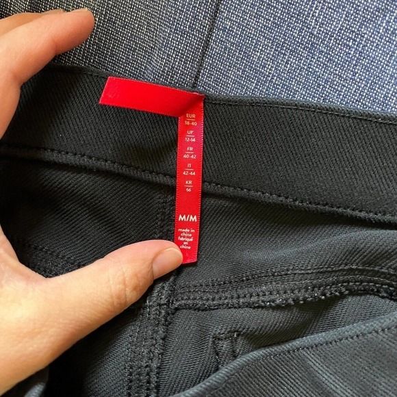 Spanx Jean-Ish Ankle Leggings Womens Medium Washed Black Stretch Mid-Rise - Picture 5 of 7